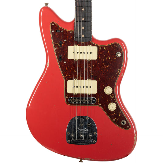 Fender Custom Shop 62 Jazzmaster Relic with Painted Headcap - Fiesta Red