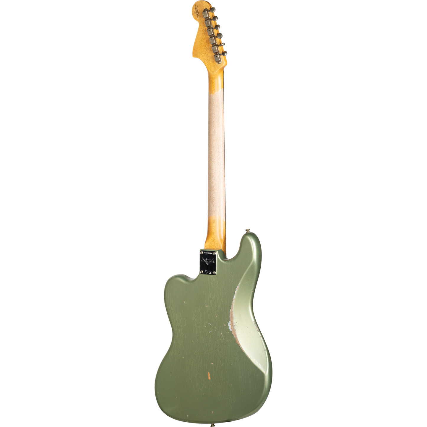 Fender Custom Shop B5 66 Bass VI Relic - Super Faded Aged Sage Green Metallic