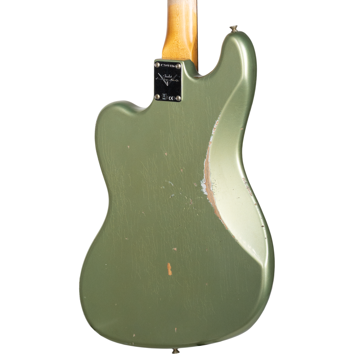 Fender Custom Shop B5 66 Bass VI Relic - Super Faded Aged Sage Green Metallic