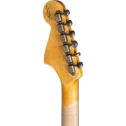 Fender Custom Shop B5 66 Bass VI Relic - Super Faded Aged Sage Green Metallic