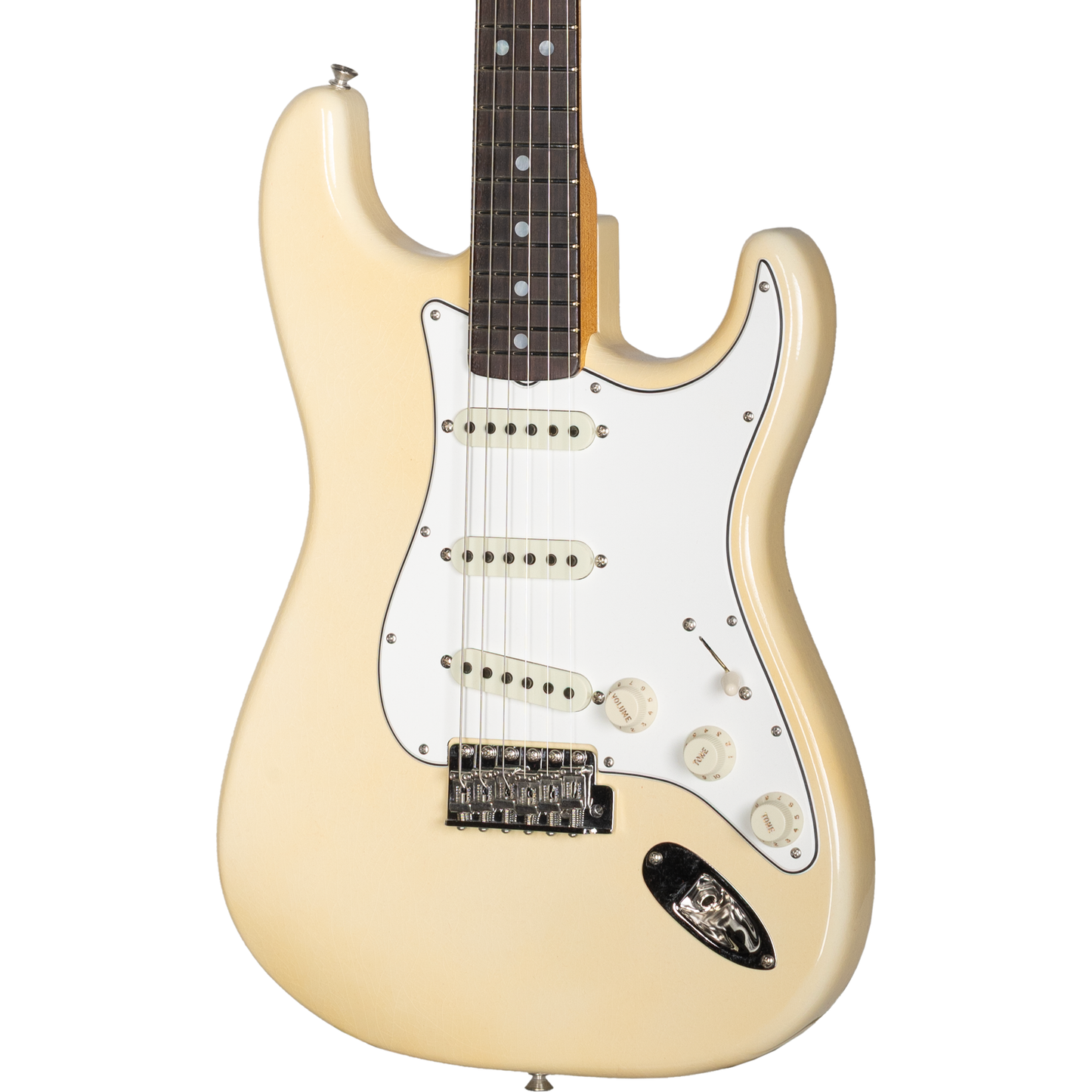 Fender Custom Shop 1966 Stratocaster DLX Closet Classic - Super Aged Olympic White