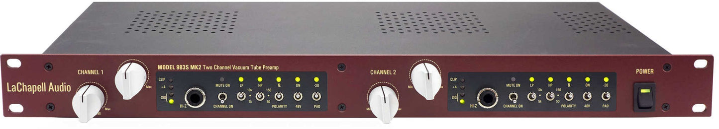 LaChapell 983S MKII 2 Channel Tube Mic Pre & Instrument Preamp