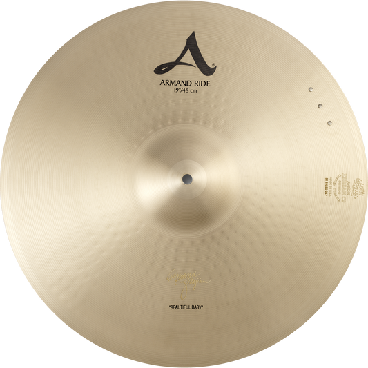 Zildjian 19” A Series Armand Beautiful Baby Ride Cymbal w/ Rivets