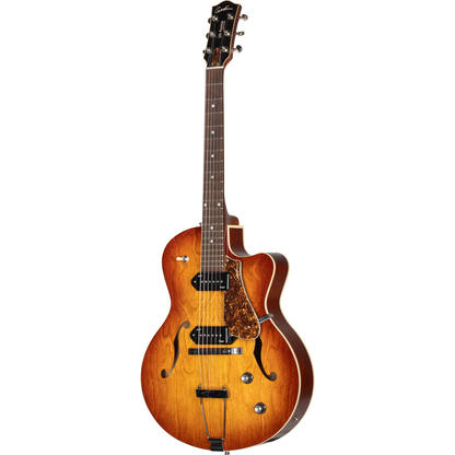 Godin 5th Avenue CW Kingpin II P90 Hollow Body Electric Guitar - Cognac Burst