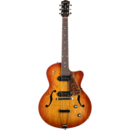 Godin 5th Avenue CW Kingpin II P90 Hollow Body Electric Guitar - Cognac Burst