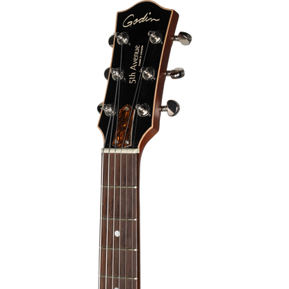 Godin 5th Avenue CW Kingpin II P90 Hollow Body Electric Guitar - Cognac Burst