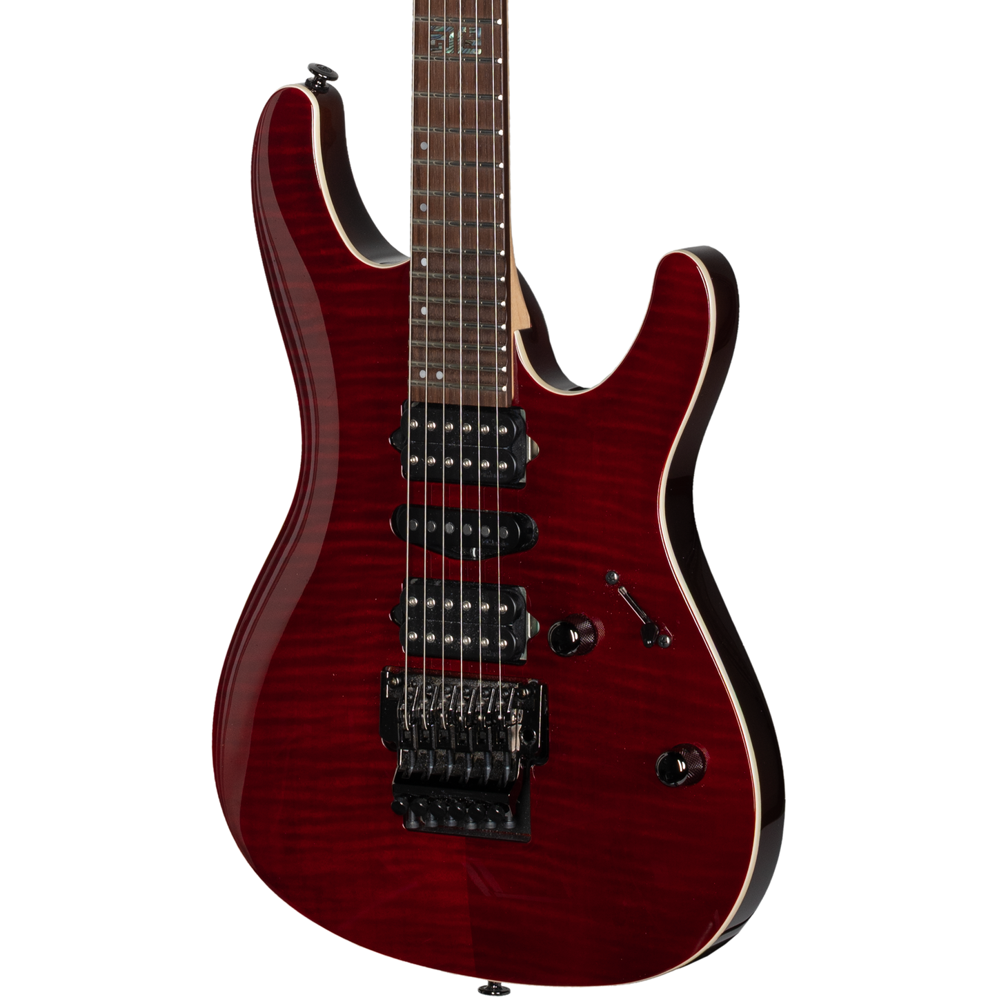 Ibanez KIKO100 Kiko Loureiro Signature Electric Guitar - Transparent Ruby Red