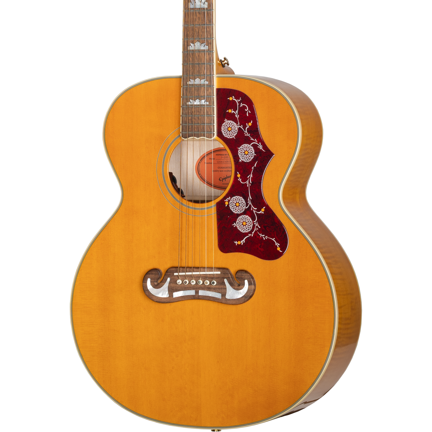 Epiphone J-200 Masterbilt Acoustic Electric Guitar - Aged Antique Natural Gloss