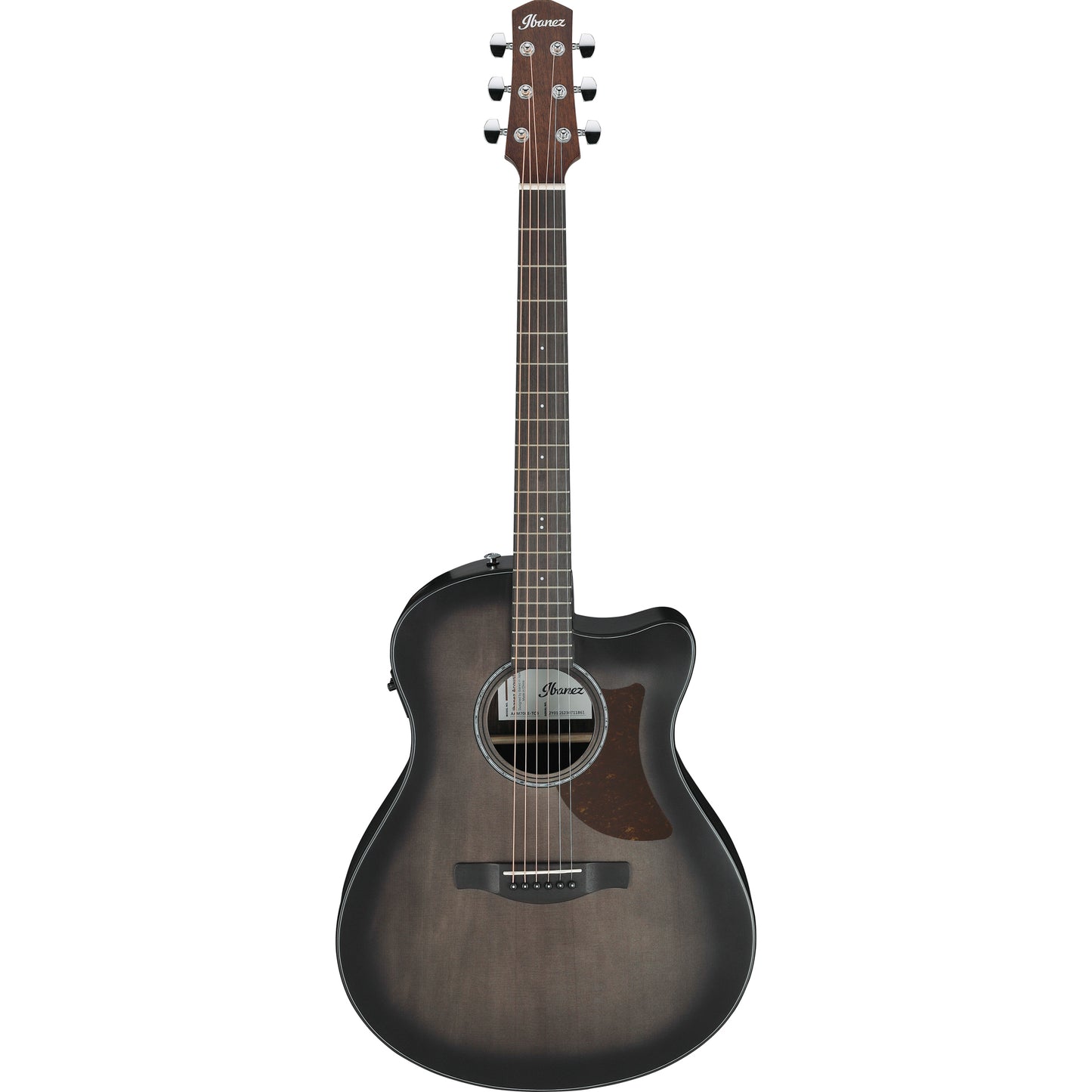 Ibanez AAM70CETBN Advanced Acoustic Guitar, Transparent Charcoal Burst Low Gloss Top