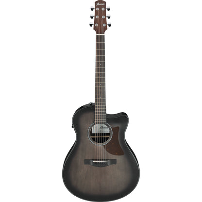 Ibanez AAM70CETBN Advanced Acoustic Guitar, Transparent Charcoal Burst Low Gloss Top