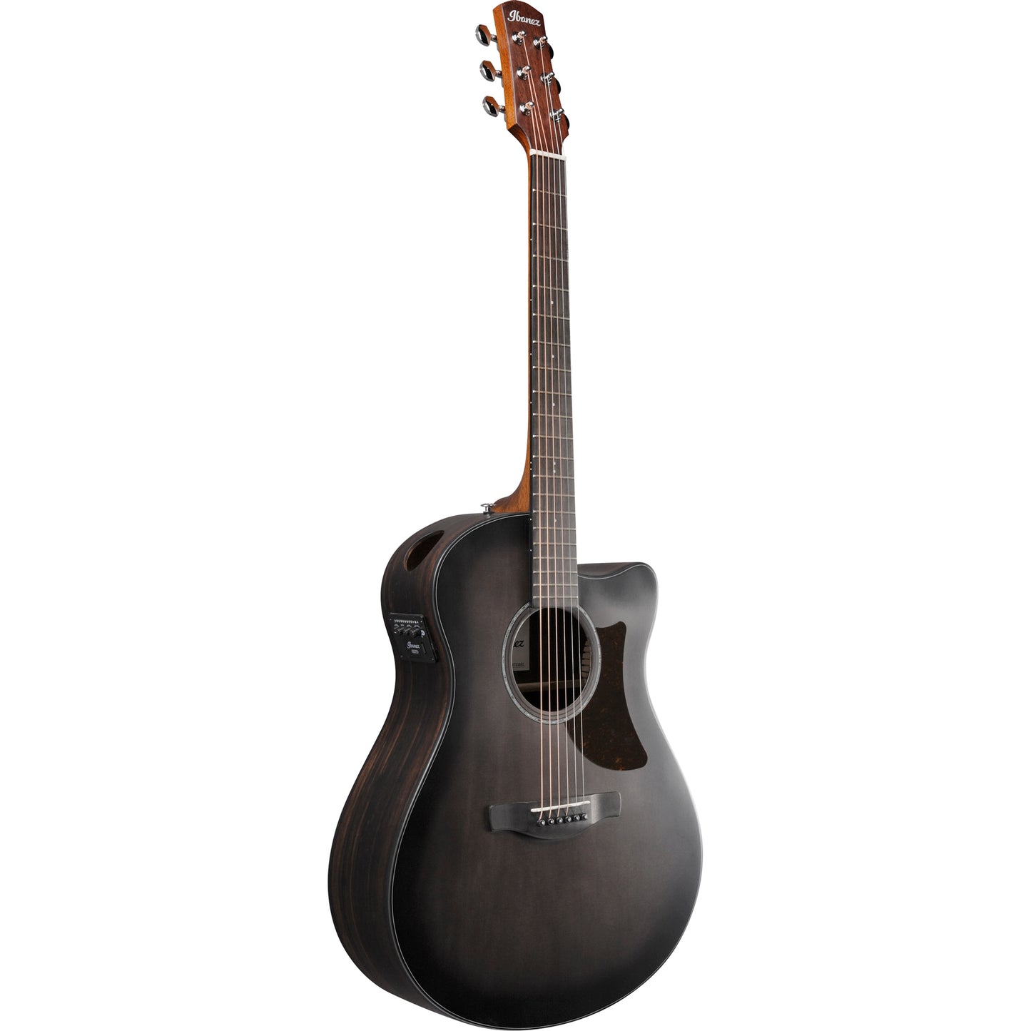 Ibanez AAM70CETBN Advanced Acoustic Guitar, Transparent Charcoal Burst Low Gloss Top
