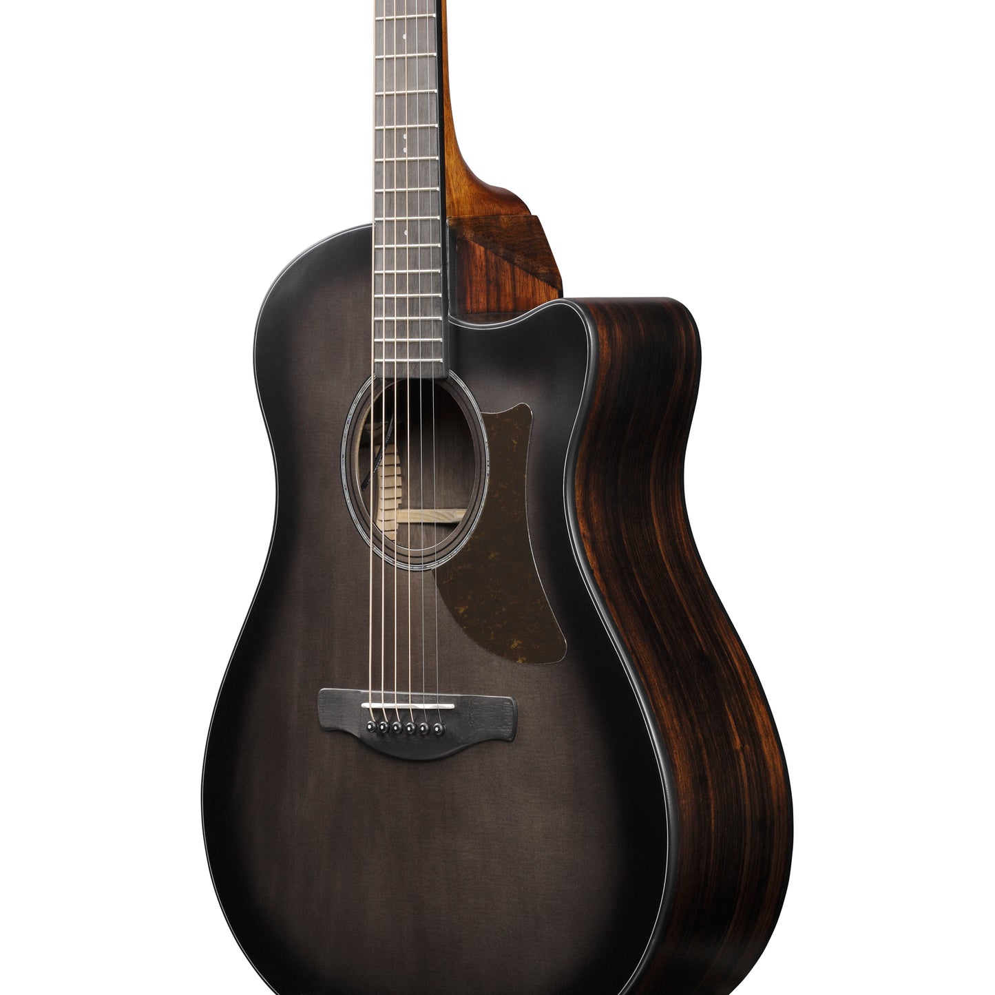 Ibanez AAM70CETBN Advanced Acoustic Guitar, Transparent Charcoal Burst Low Gloss Top