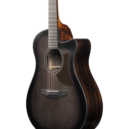 Ibanez AAM70CETBN Advanced Acoustic Guitar, Transparent Charcoal Burst Low Gloss Top