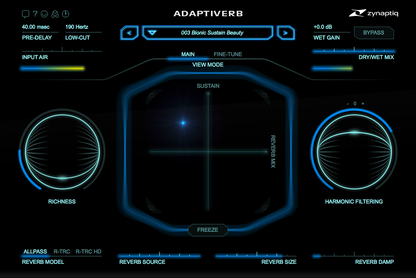 Zynaptiq Adaptiverb Harmonic Tracking Resynthesis Reverb