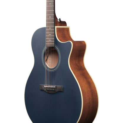 Ibanez AE100 6 String Acoustic Electric Guitar - Dark Tide Blue Flat