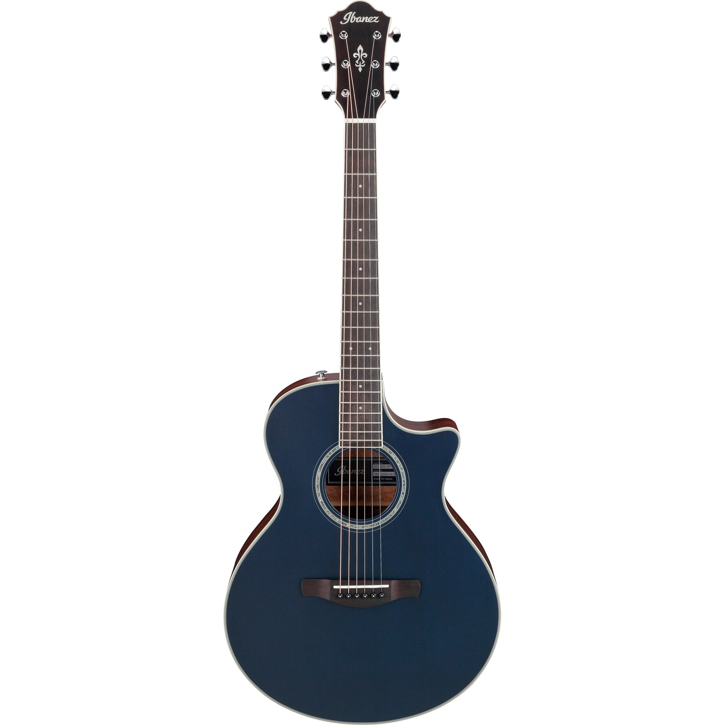 Ibanez AE200JR 6 String Acoustic Electric Guitar - Dark Tide Blue Flat