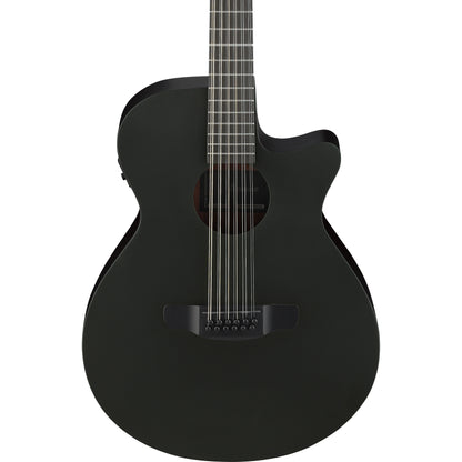 Ibanez AEG1221BOT Acoustic Electric 12 String Guitar - Black Out