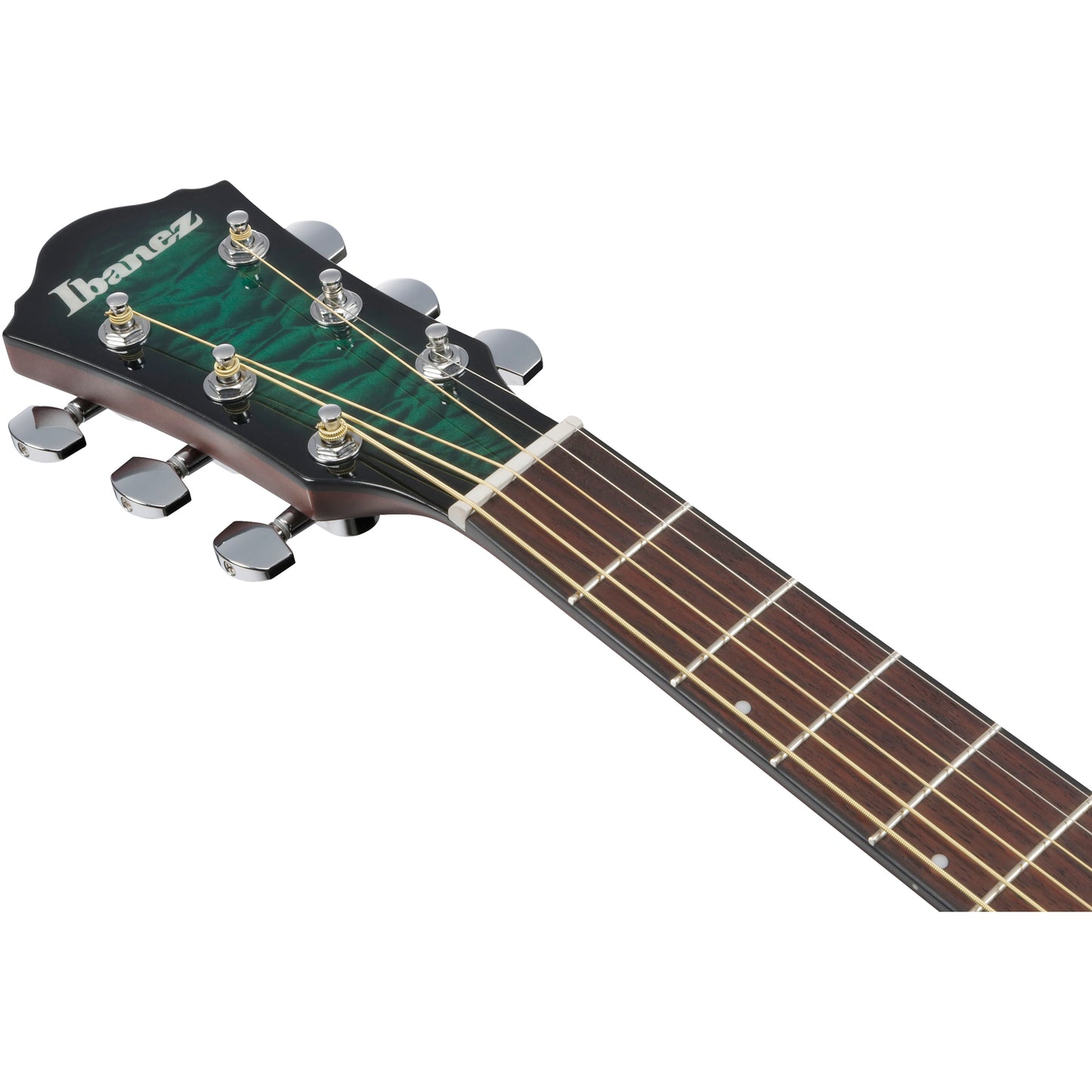 Ibanez AEWC16QA AEWC Acoustic Electric Guitar - Transparent Emerald Burst