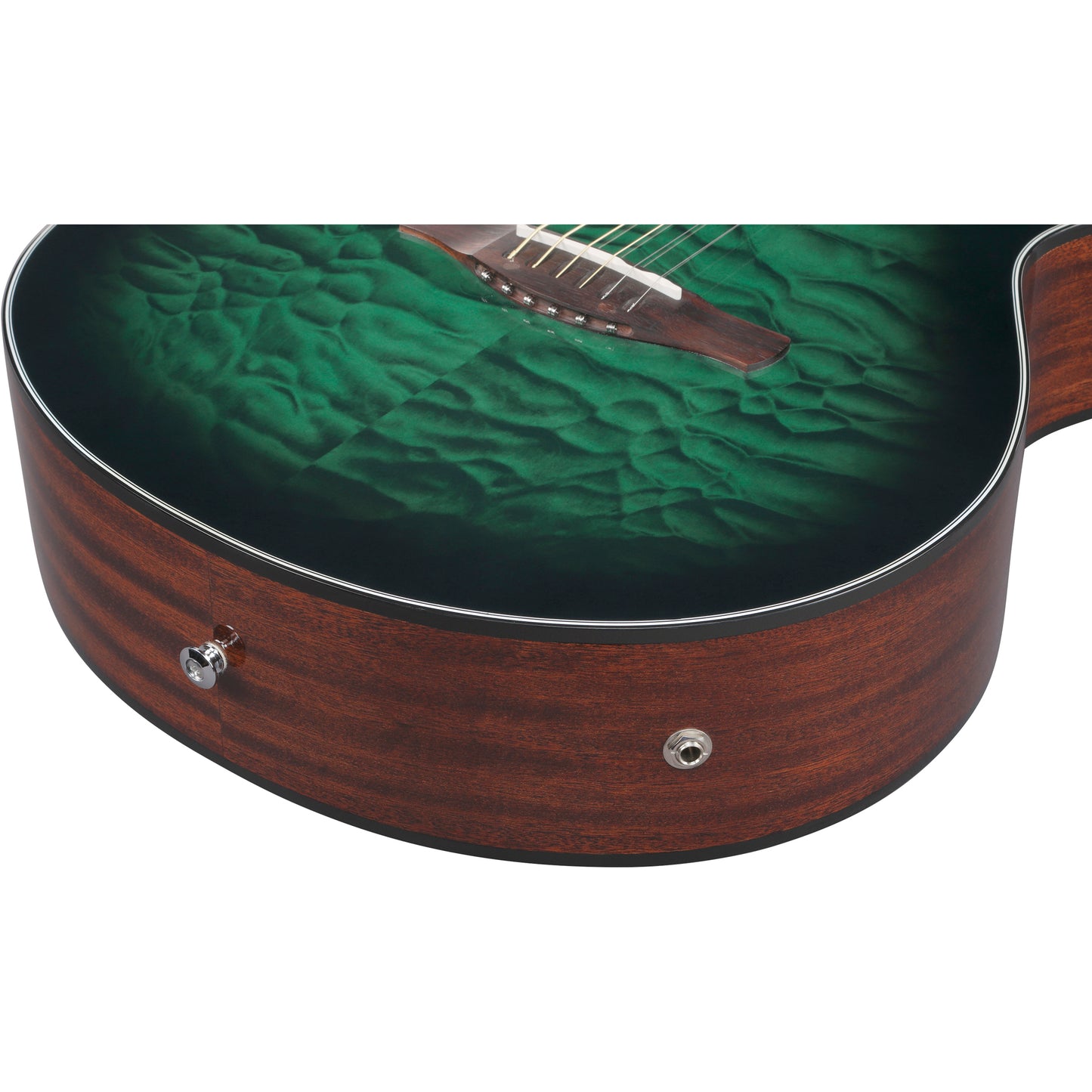 Ibanez AEWC16QA AEWC Acoustic Electric Guitar - Transparent Emerald Burst