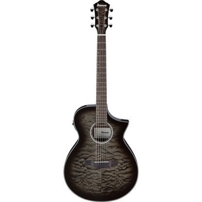 Ibanez AEWC16QATKH Acoustic Electric Guitar - Transparent Black Sunburst