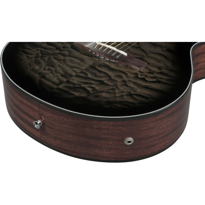 Ibanez AEWC16QA AEWC Acoustic Electric Guitar - Transparent Black Sunburst