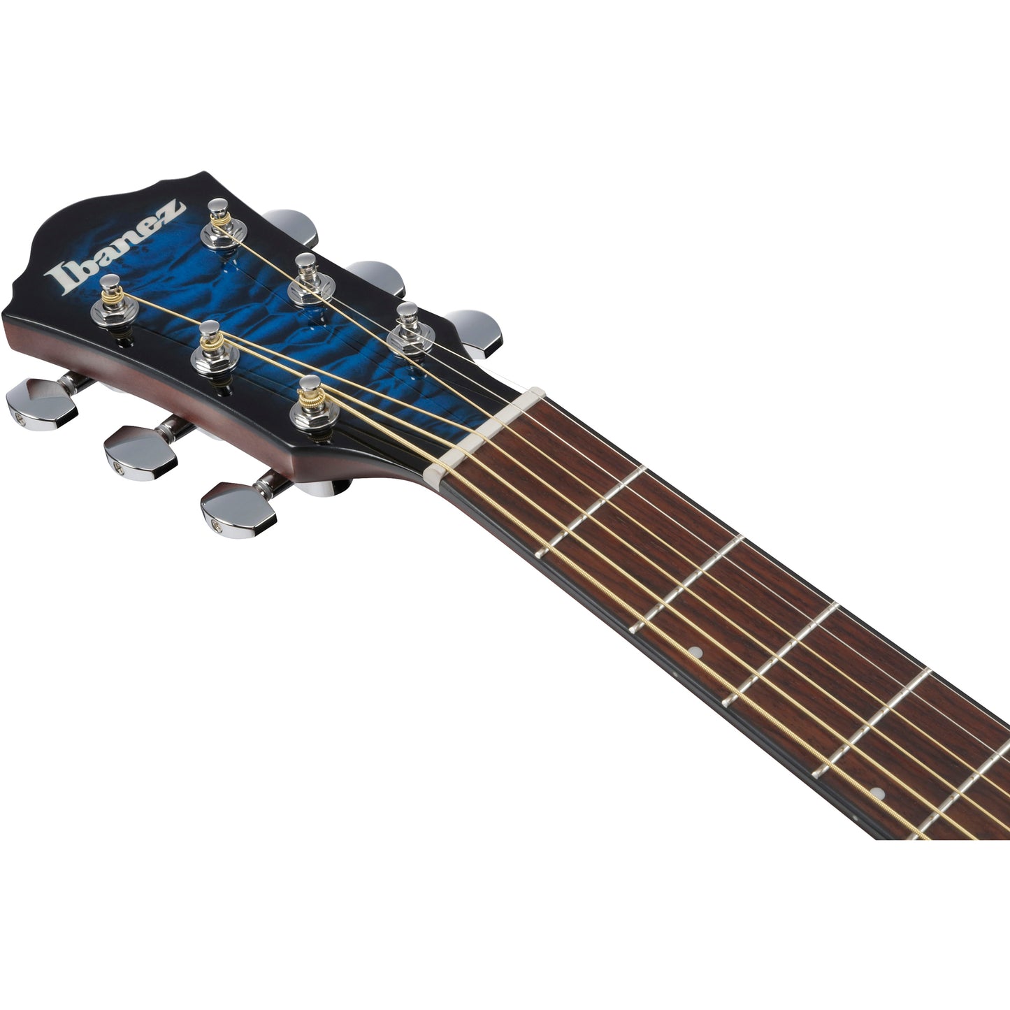 Ibanez AEWC16QA AEWC Acoustic Electric Guitar - Transparent Blue Sunburst