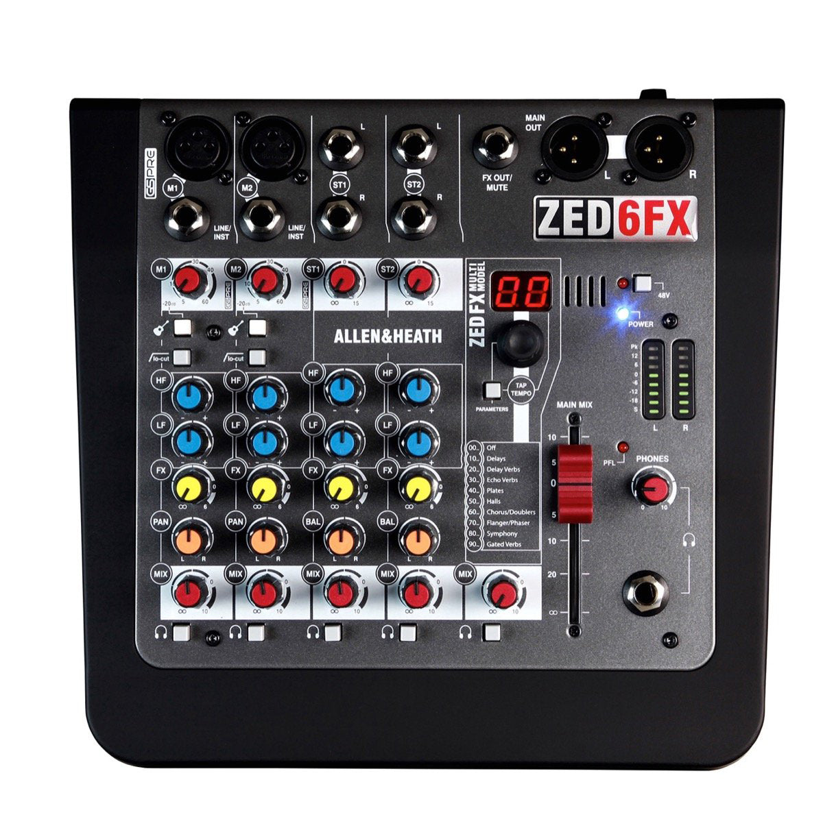 Allen and Heath Zed-6FX 6-Channel Compact Mixer