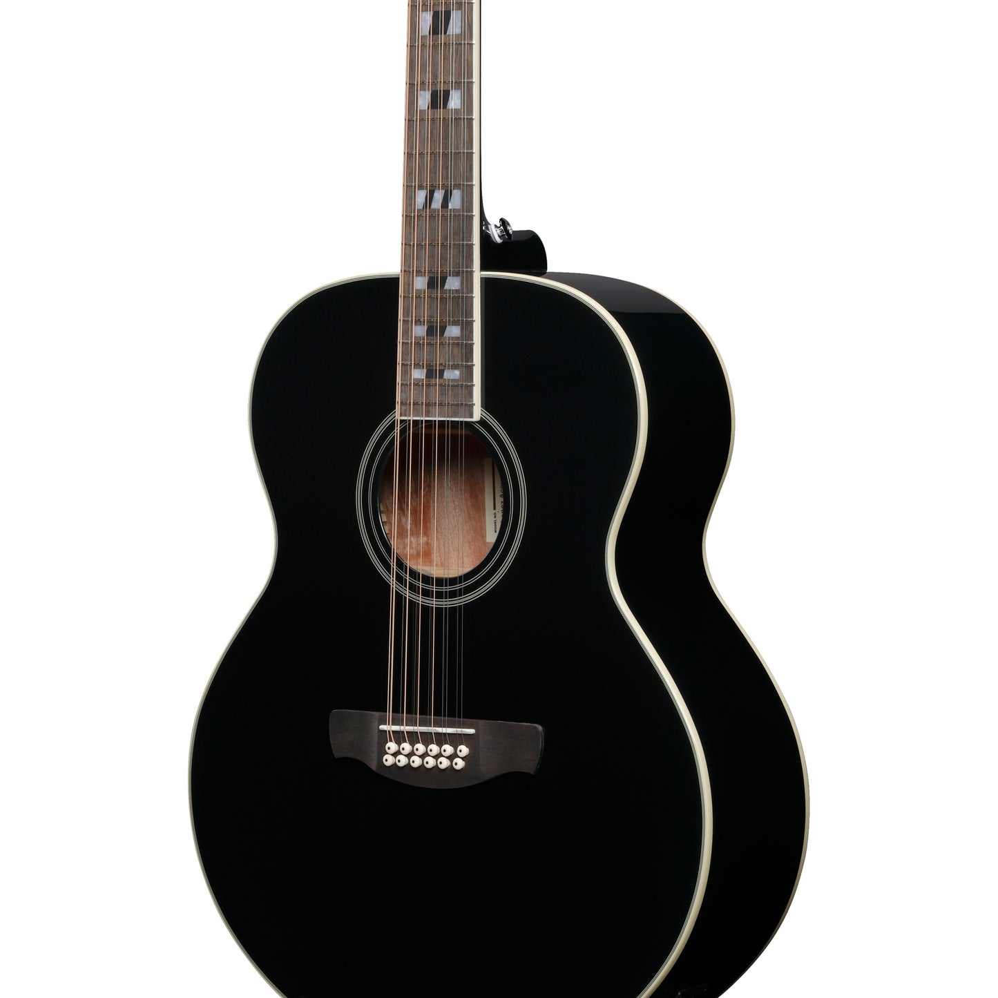 Ibanez AJ7012M1E AJ 12-String Acoustic Electric Guitar - Black High Gloss