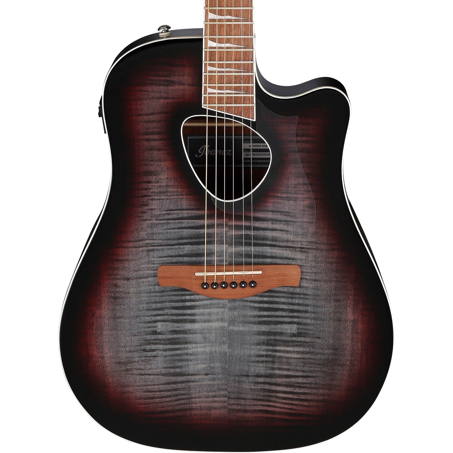 Ibanez ALT30FMRDB Altstar Acoustic Electric Guitar, Red Doom Burst