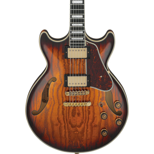 Ibanez AM93QA AM Artcore Expressionist Electric Guitar - Vintage Violin High Gloss