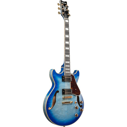 Ibanez AM93QMJBB AM Artcore Expressionist Electric Guitar, Jet Blue Burst