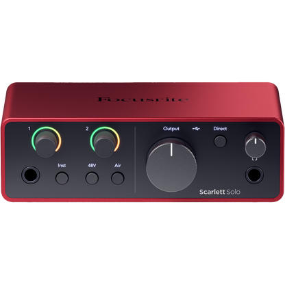 Focusrite Scarlett Solo 4th Gen, 2-in, 2-out USB Audio Interface