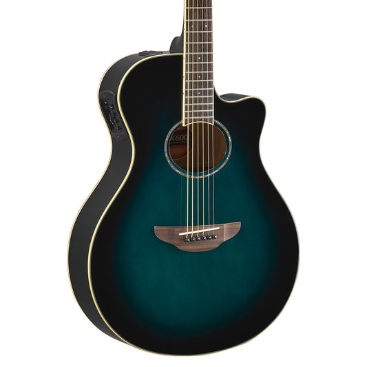 Yamaha APX600BL Thinline Acoustic Electric Guitar in Oriental Blue Burst