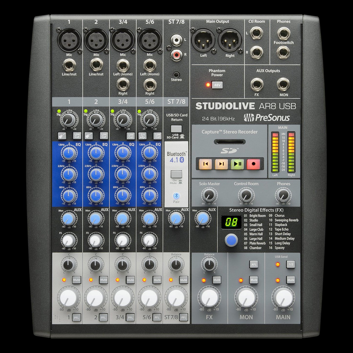 PreSonus StudioLive AR8 8-Channel Hybrid Digital/Analog Performance Mixer (AR8)