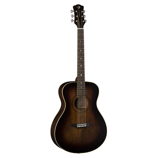 Luna Guitars Solid Spruce Top Concert Acoustic Guitar in Distressed Sunburst