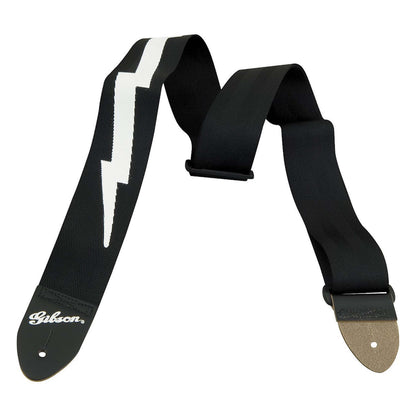 Gibson Lightning Bolt Seatbelt Guitar Strap - Black