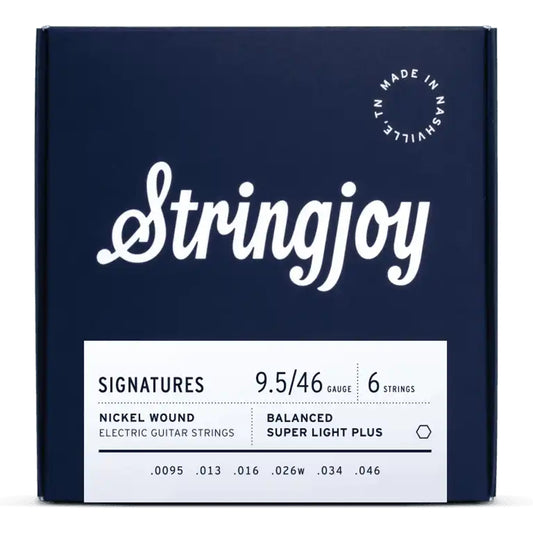 Stringjoy Signatures - Balanced Super Light Plus Gauge (9.5-46) Nickel Wound Electric Guitar Strings