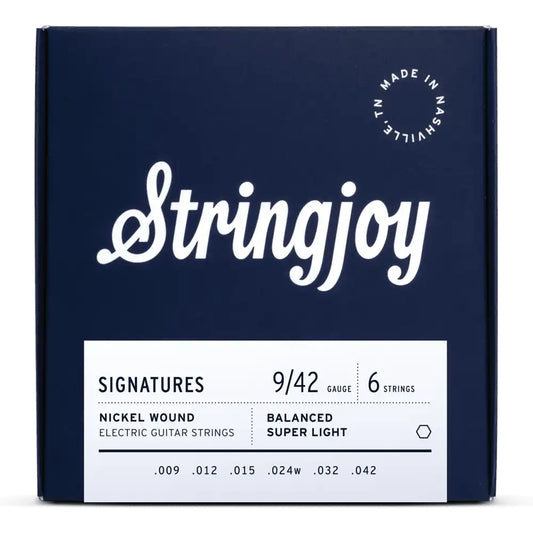 Stringjoy Signature Strings Balanced Super Light Gauge (9-42) Nickel Wound Electric Guitar Strings