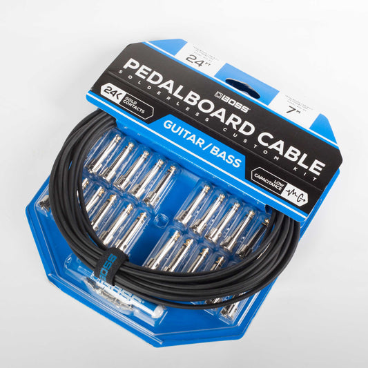 BOSS BCK-24 Solderless Pedalboard Cable Kit - 24 Connectors, 24' Cable