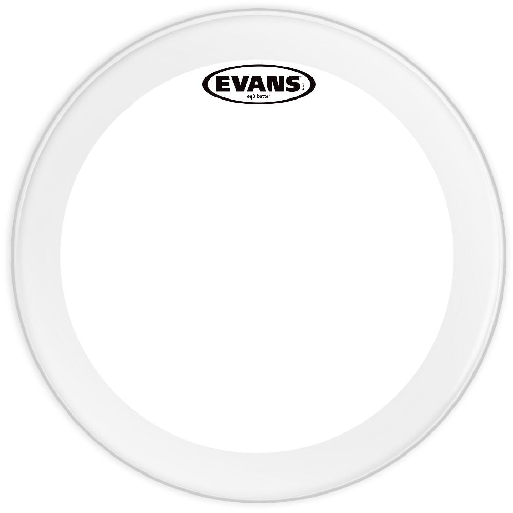Evans 20” EQ3 Frosted Bass Drum Head