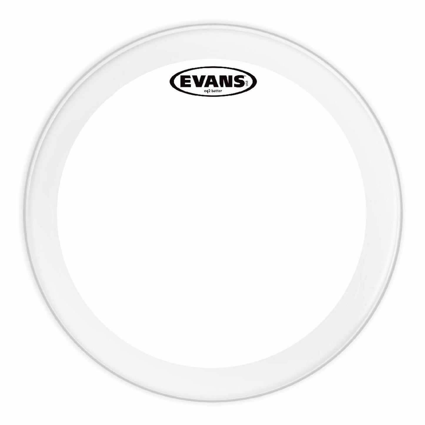 Evans EQ2 Batter Clear Bass Drumhead 22”