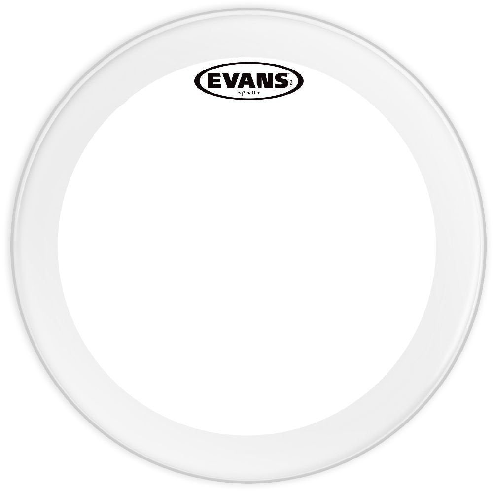 Evans EQ3 Clear Bass Drum Head, 24"