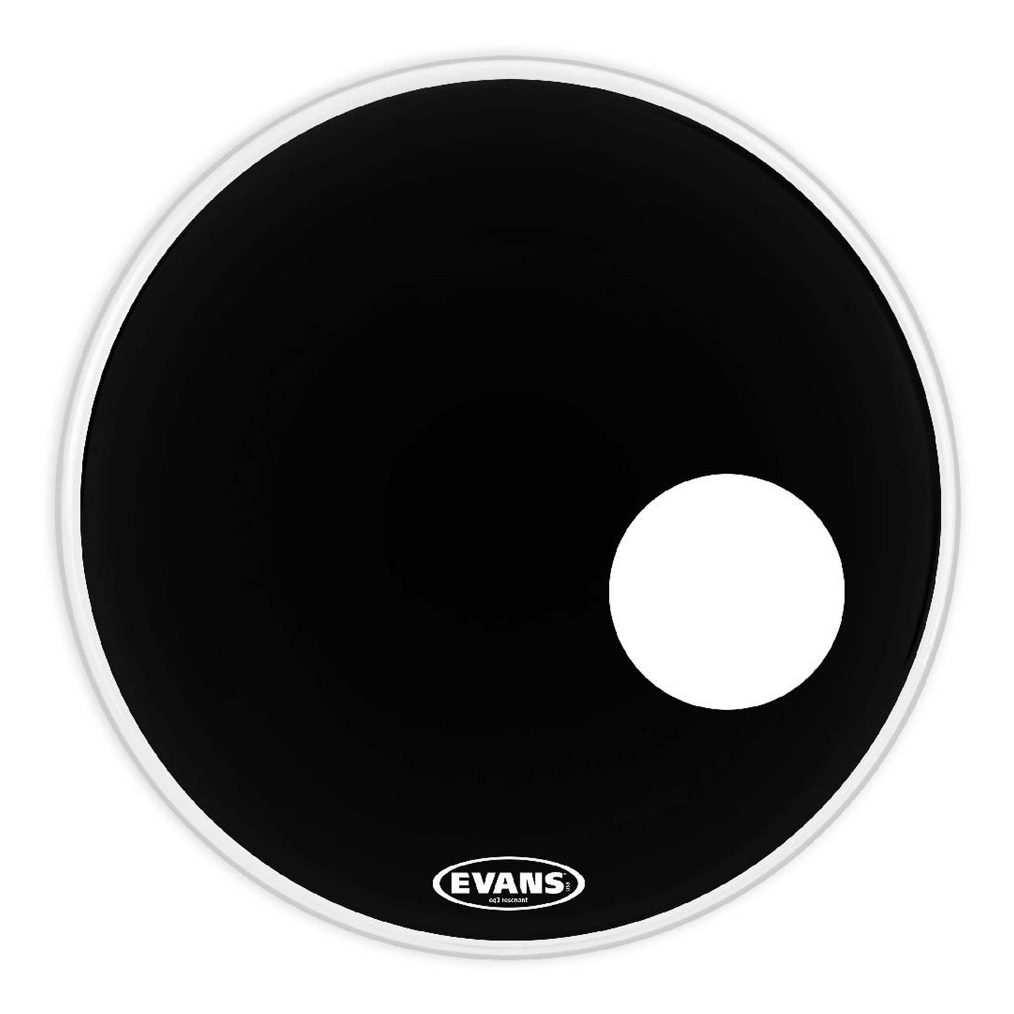 Evans EQ3 Resonant Black Bass Drum Head, 24"