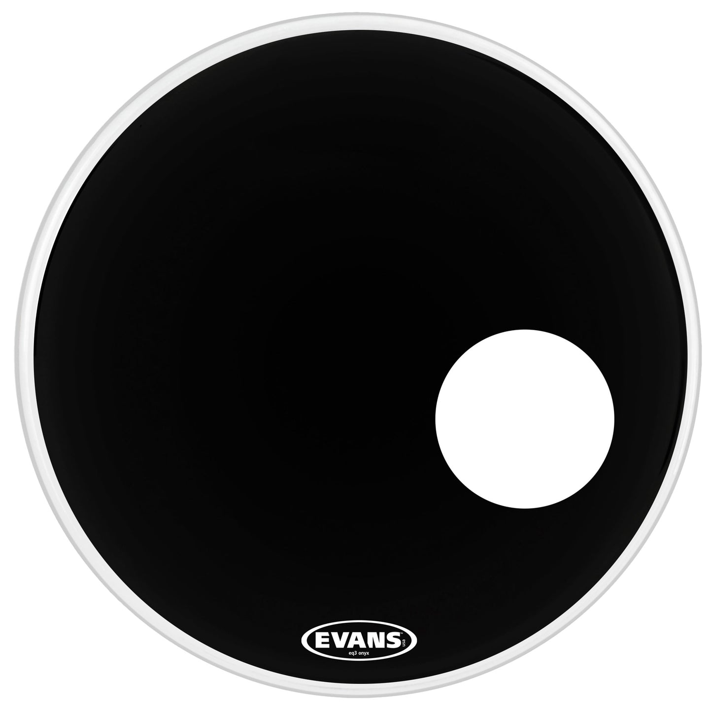 Evans BD24RONX 24 Inch EQ3 Onyx Resonant Bass Drum Head