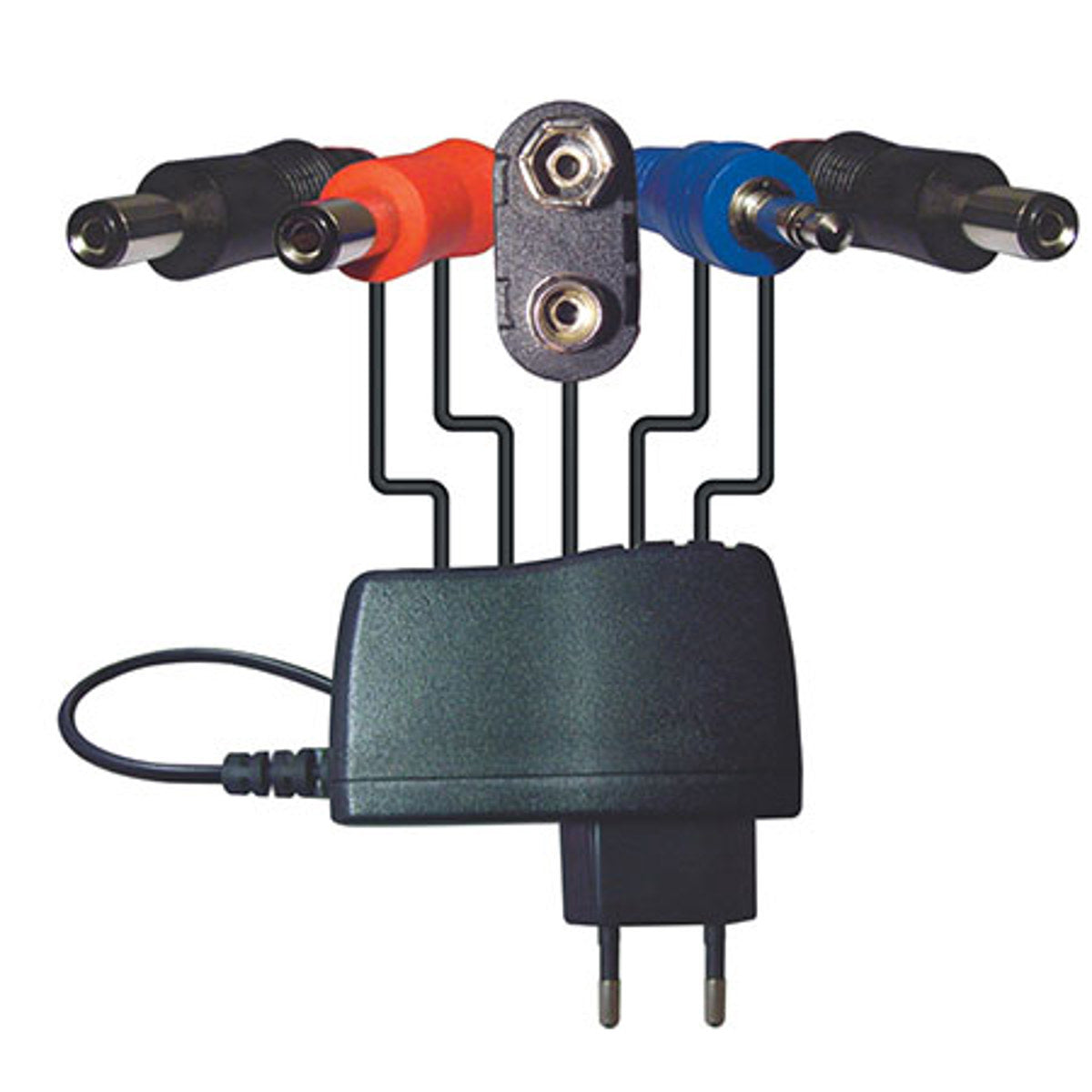 Behringer PSU-HSB-ALL Power Adapter with Daisy Chain Connectors and Jumper Cables and All-Country Mains Adapter, DC 9 V/1.7 A