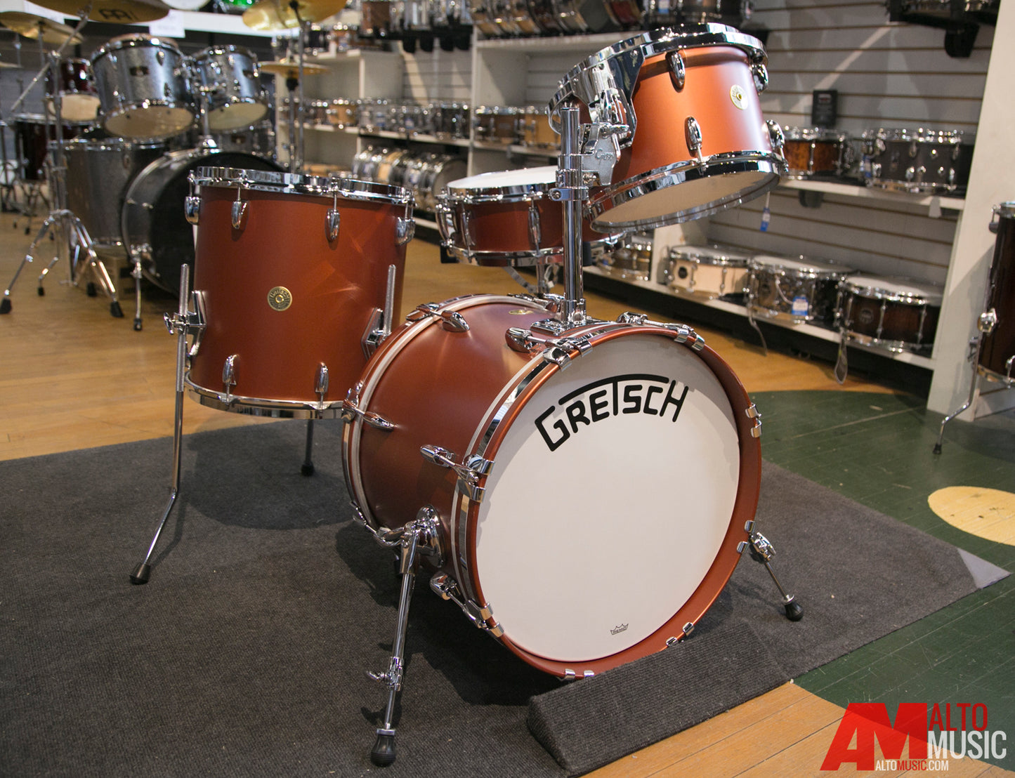Gretsch Broadkaster Series 4pc Bop Shell Kit in Satin Copper Lacquer BKJ484SCP