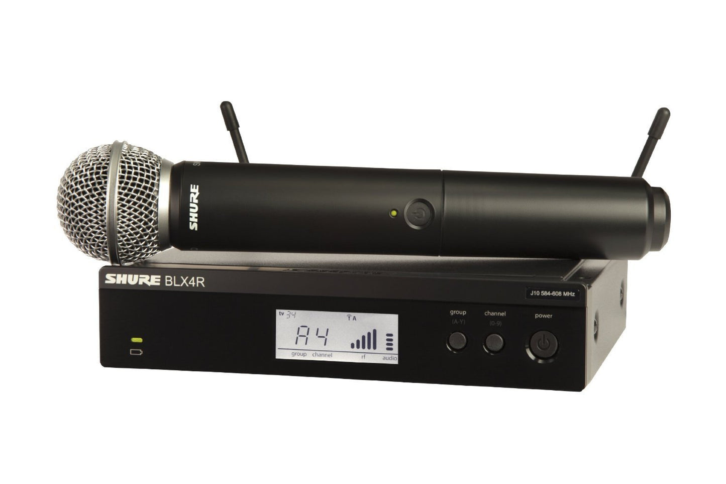 Shure BLX24/SM58-H9 Wireless Vocal Rack Mount System with SM58 Handheld Mic, H9