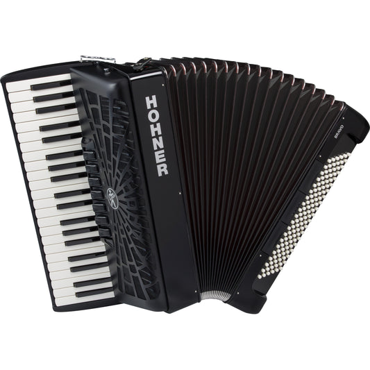 Hohner Bravo III 120 Piano Key Accordion - Jet Black