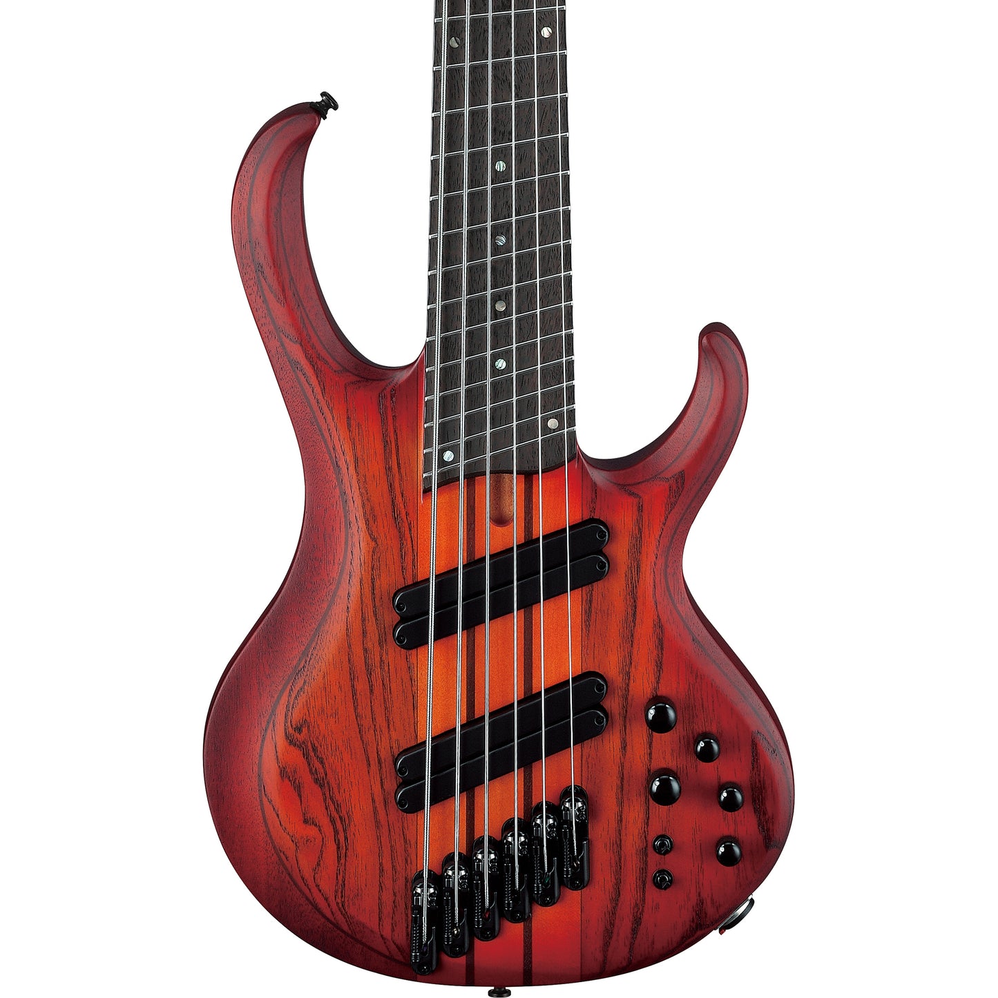 Ibanez BTB866MS Bass Workshop 6-String Electric Bass - Brown Topaz Burst Flat