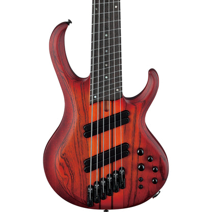 Ibanez BTB866MS Bass Workshop 6-String Electric Bass - Brown Topaz Burst Flat